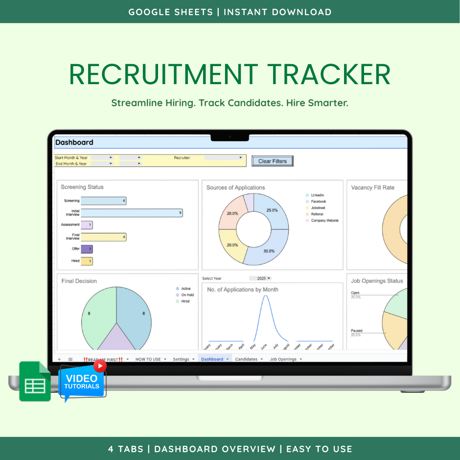 Recruitment Tracker (Google Sheet Template) preview
